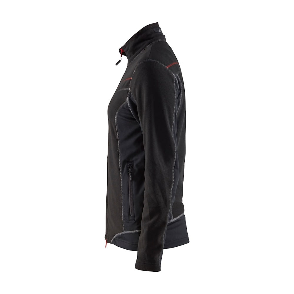 Blaklader Women's Micro Fleece Jacket 4924 #colour_black-red
