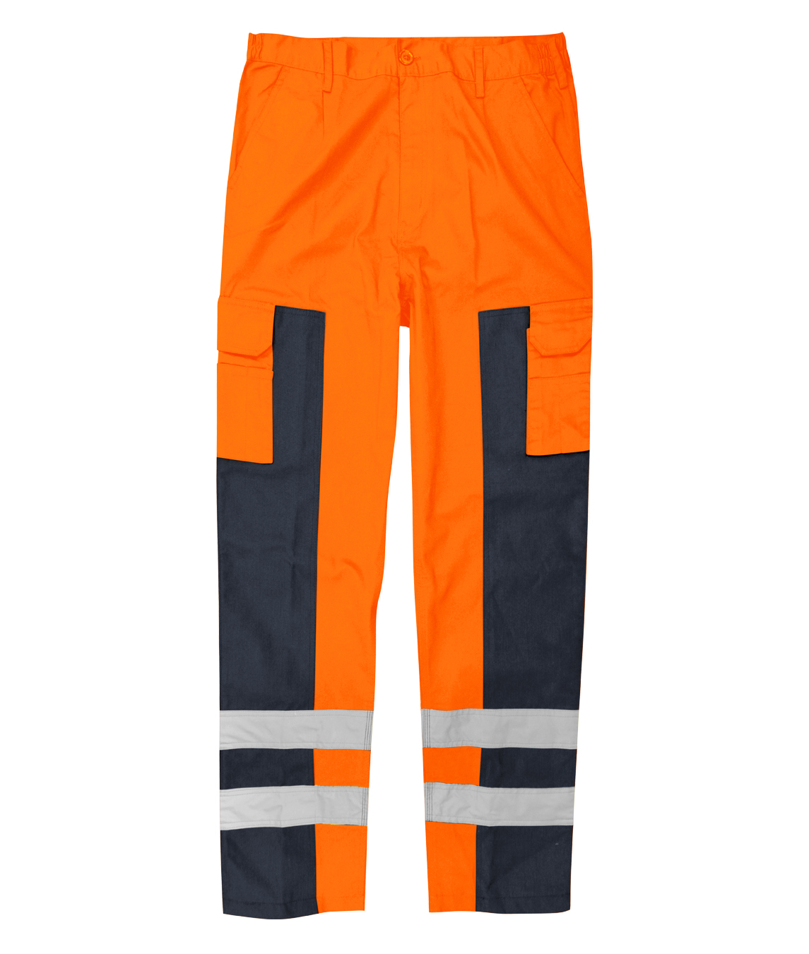 Orbit International Vigilant: Combat Trousers In Polycotton- Orange/Navy