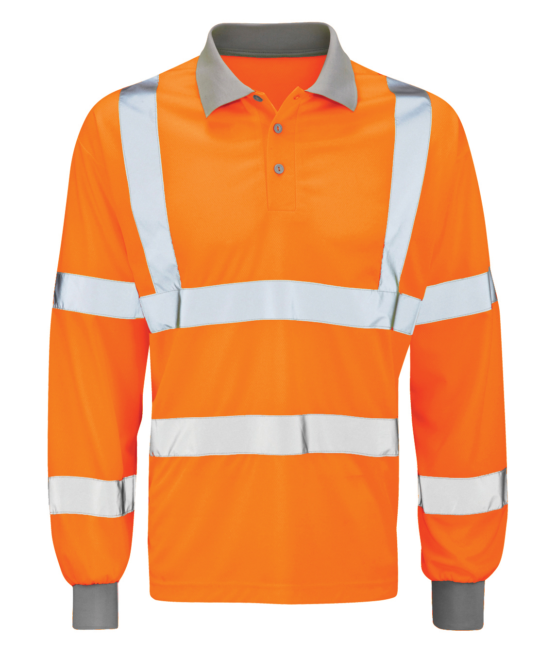 Orbit International Andromeda: Long Sleeve Polo Shirt Orange