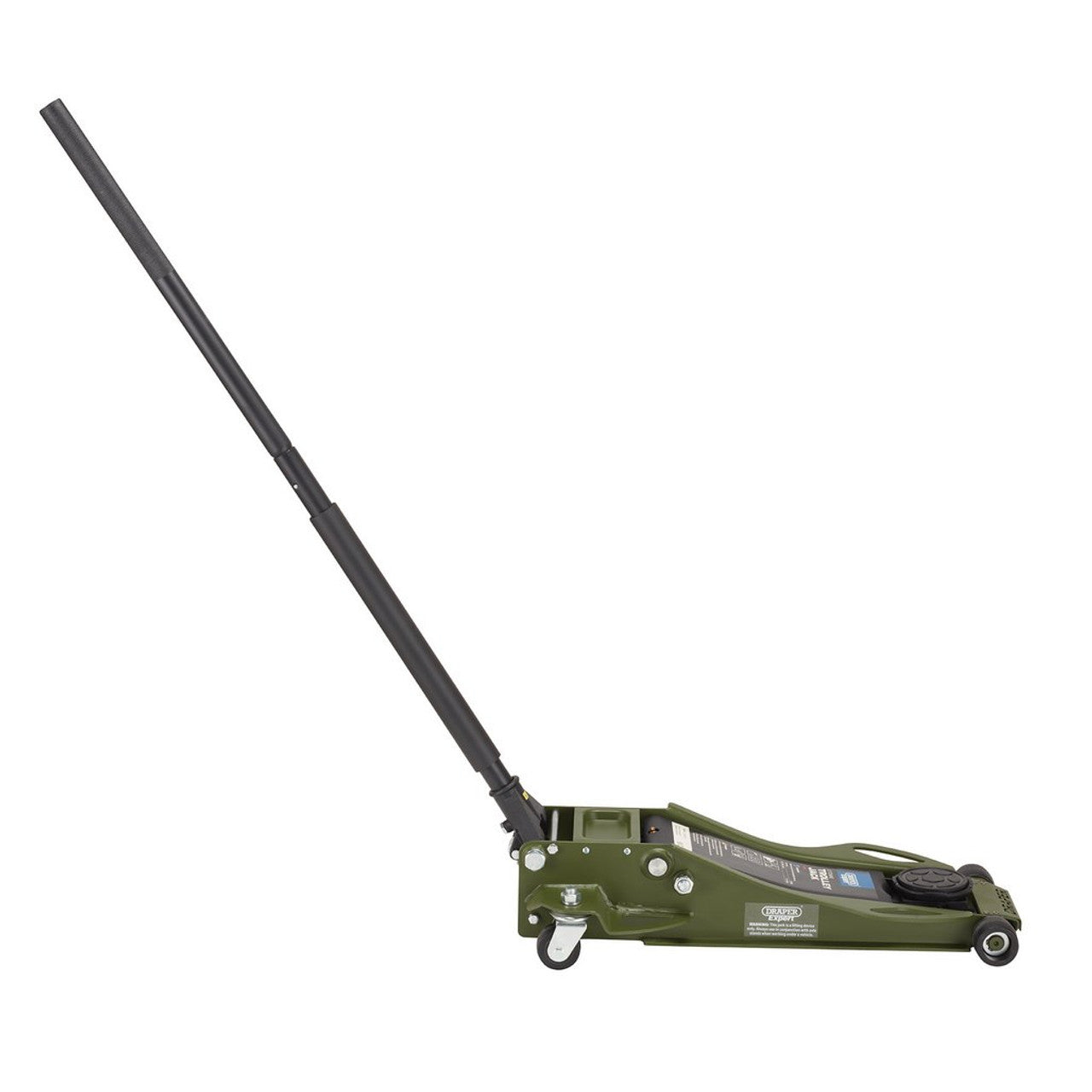 Draper Tools Expert Professional Low Profile Fast Lift Garage Trolley Jack, 3 Tonne, Green