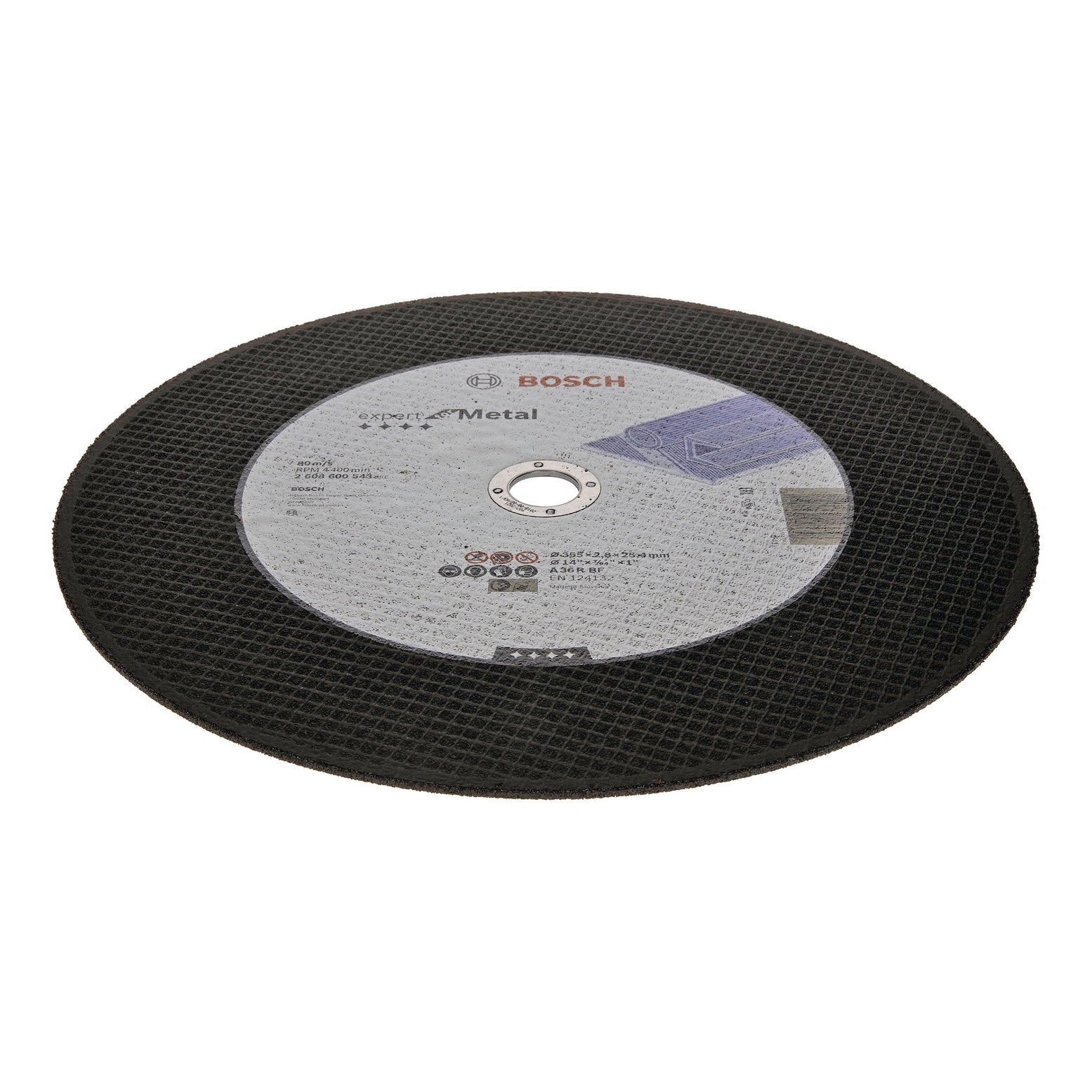 Bosch Professional Expert Metal Straight Cutting Disc - A 36 R BF, 355mm x 25.40mm x 2.8mm