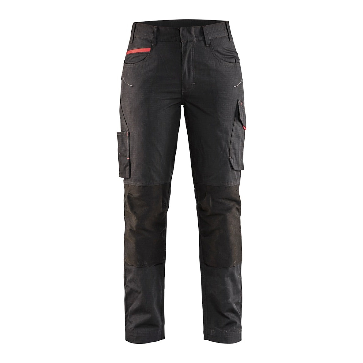 Blaklader Women's Service Trousers with Stretch 7195 #colour_black-red