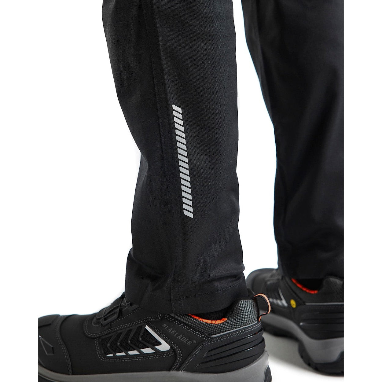 Blaklader Industry Trousers Stretch with Knee Pad Pockets 1448 - Black/Hi-vis yellow #colour_black-hi-vis-yellow