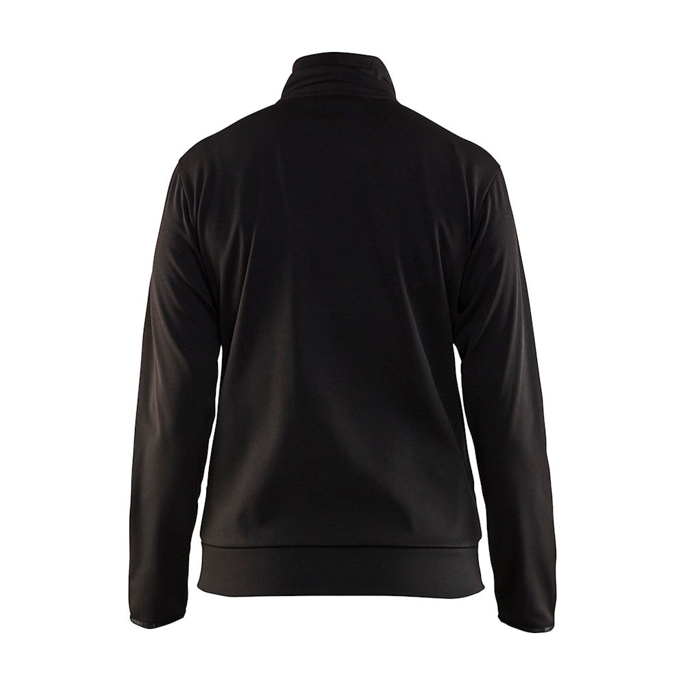 Blaklader Women's Sweatshirt with Full Zip 3394 #colour_black-hi-vis-yellow