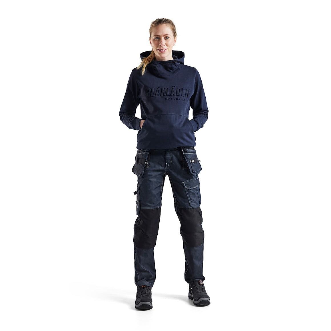 Blaklader Women's Hoodie 3D 3560 #colour_dark-navy-blue