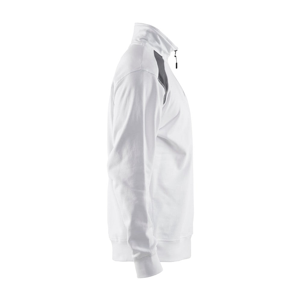 Blaklader Half-Zip 2-Tone Sweatshirt 3353 - White/Dark Grey