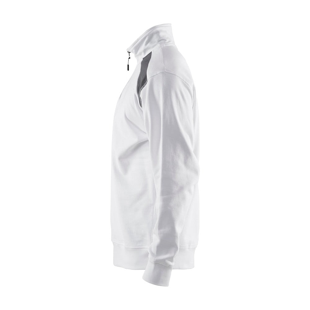 Blaklader Half-Zip 2-Tone Sweatshirt 3353 - White/Dark Grey
