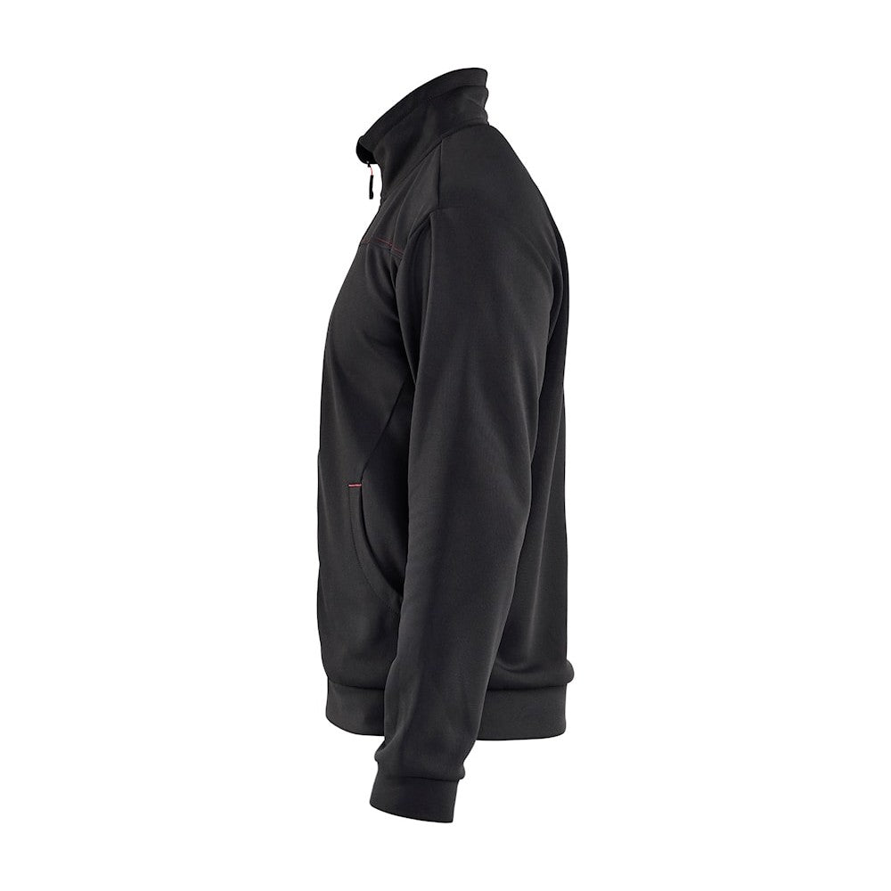 Blaklader Sweatshirt with Full Zip 3362 #colour_black-red