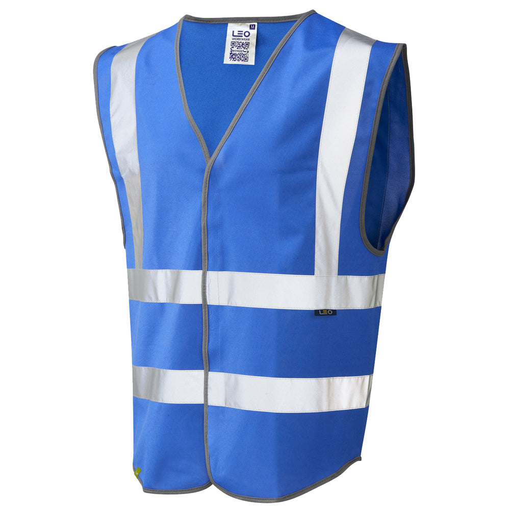 Leo Workwear PILTON Leo EcoViz Reflective Waistcoat - Royal