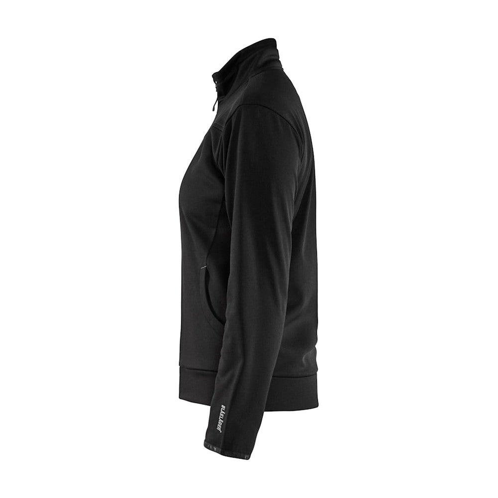 Blaklader Women's Sweatshirt with Full Zip 3394 #colour_black-dark-grey