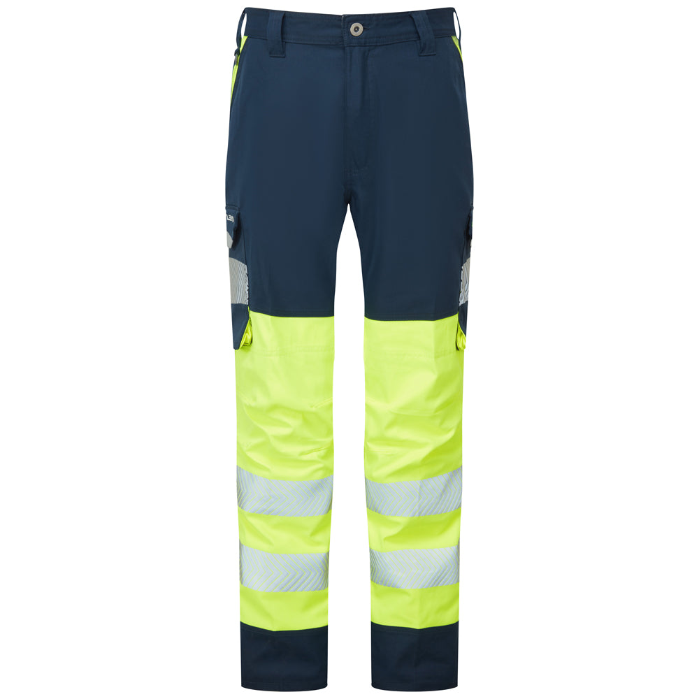 WINSWELL Leo EcoViz Womens Lightweight Polyester Stretch Cargo Trousers Hi Vis Stretch Workwear Knee Pad Pockets Multiple Sizes 6–26 S R