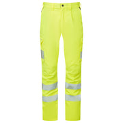 WINSFORD Leo EcoViz Lightweight Polyester Stretch Cargo Trousers Hi Vis Stretch Workwear Knee Pad Pockets Multiple Waist Sizes 28–48 S R T