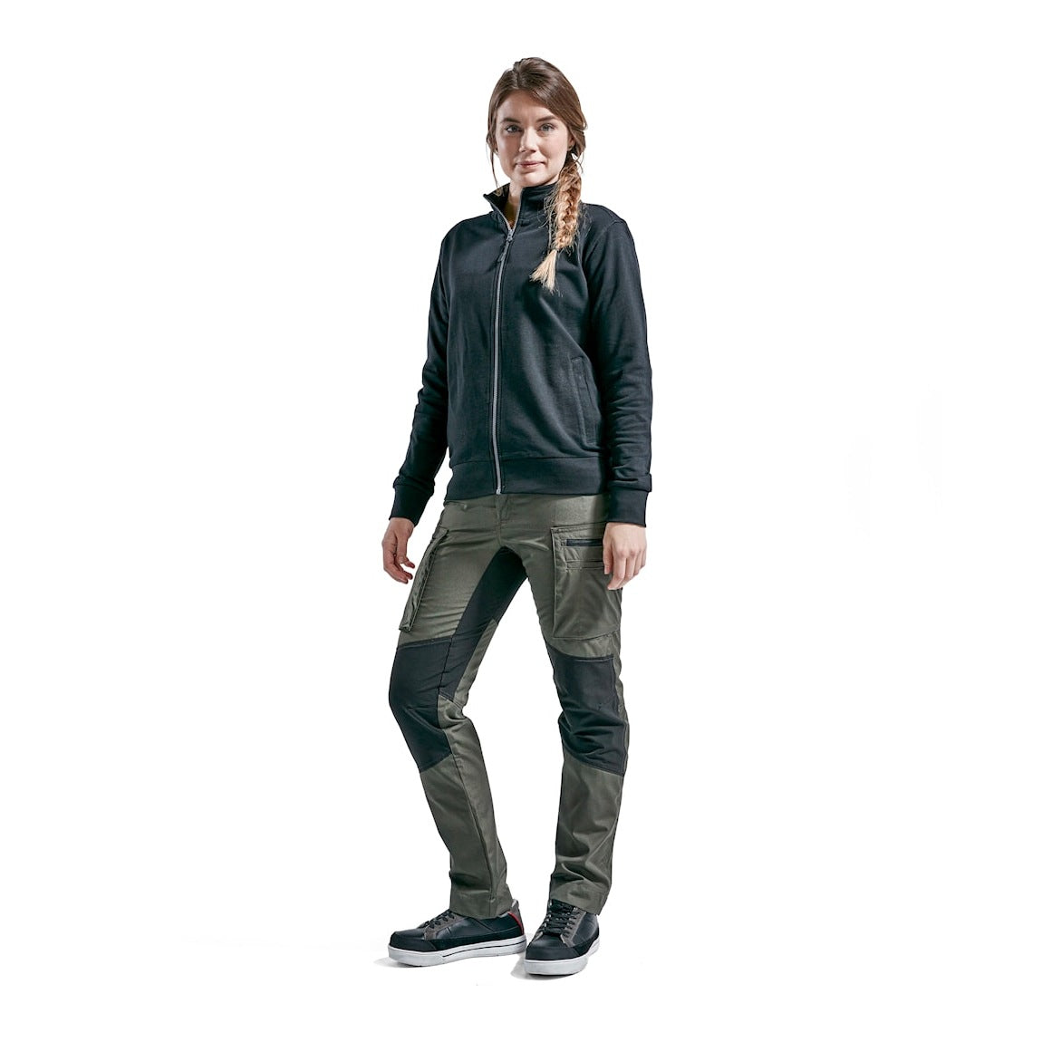 Blaklader Women's Service Trousers Stretch 71591845 #colour_army-green-black