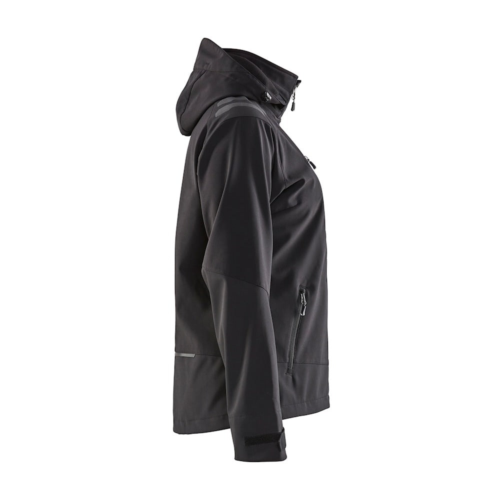 Blaklader Women's Softshell Jacket 4719 #colour_black-hi-vis-yellow