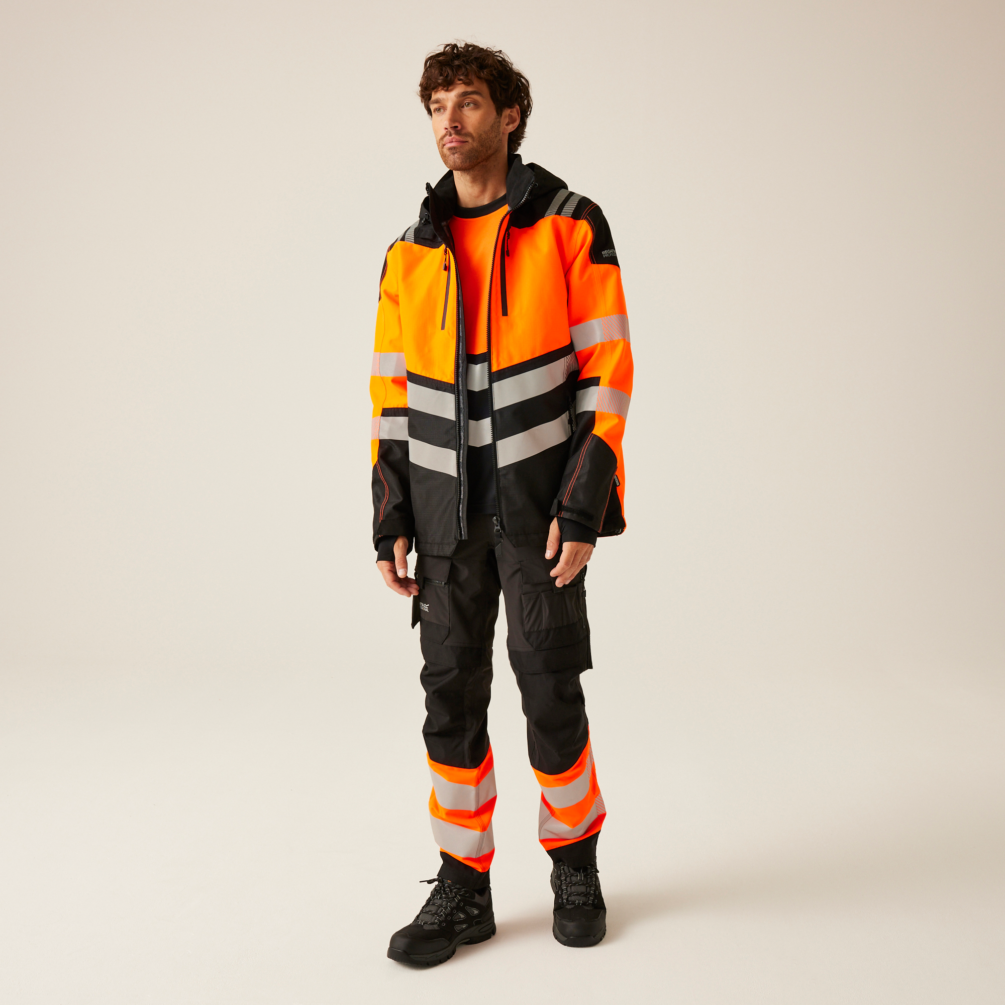 Regatta Professional Mens Hi-VIS X-PRO Waterproof Shell Jacket - Class 2