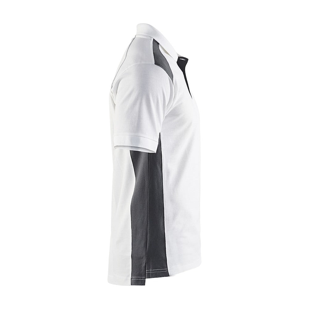 Blaklader Polo Shirt 3324 #colour_white-dark-grey