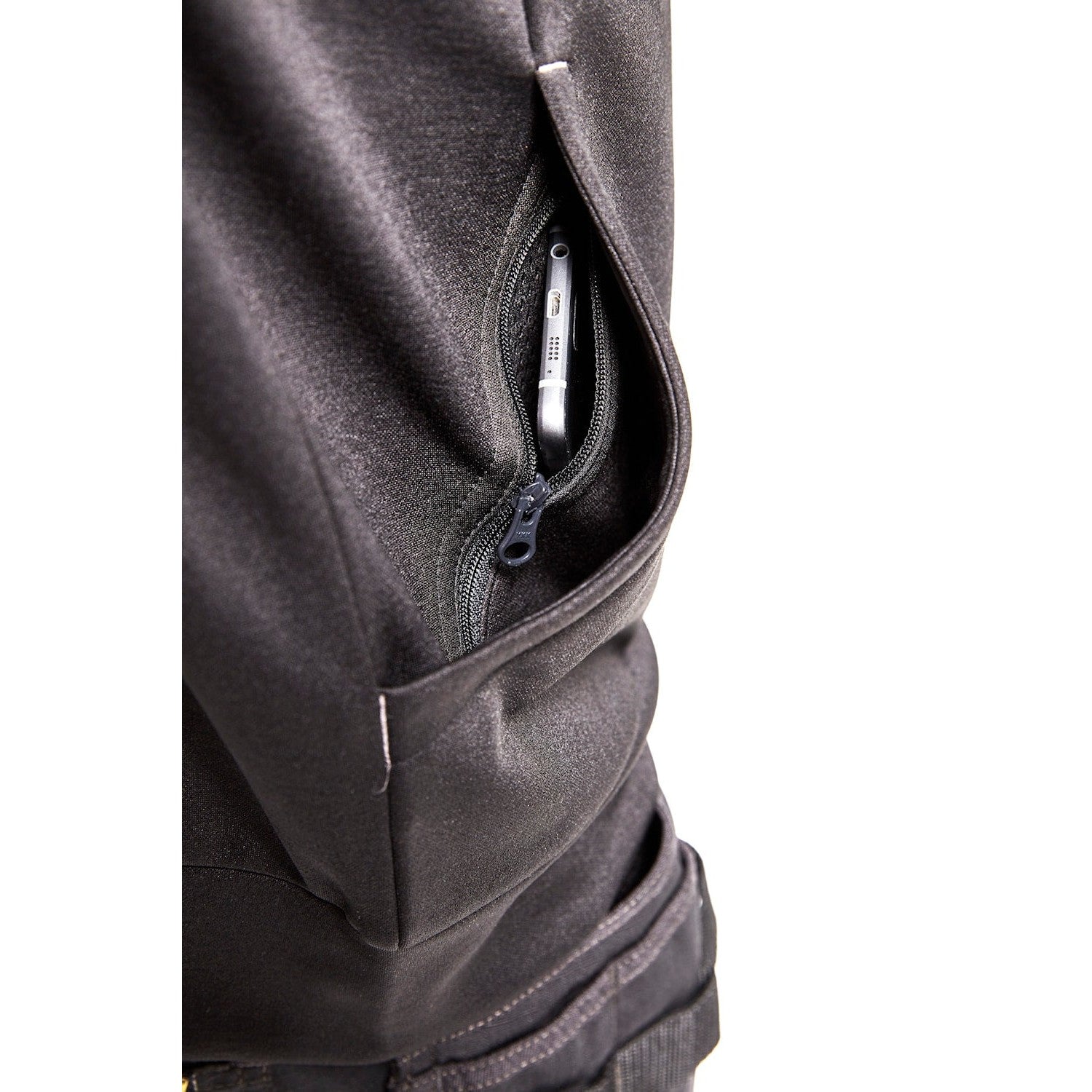 Blaklader Sweatshirt with Full Zip 3362 #colour_black-hi-vis-yellow