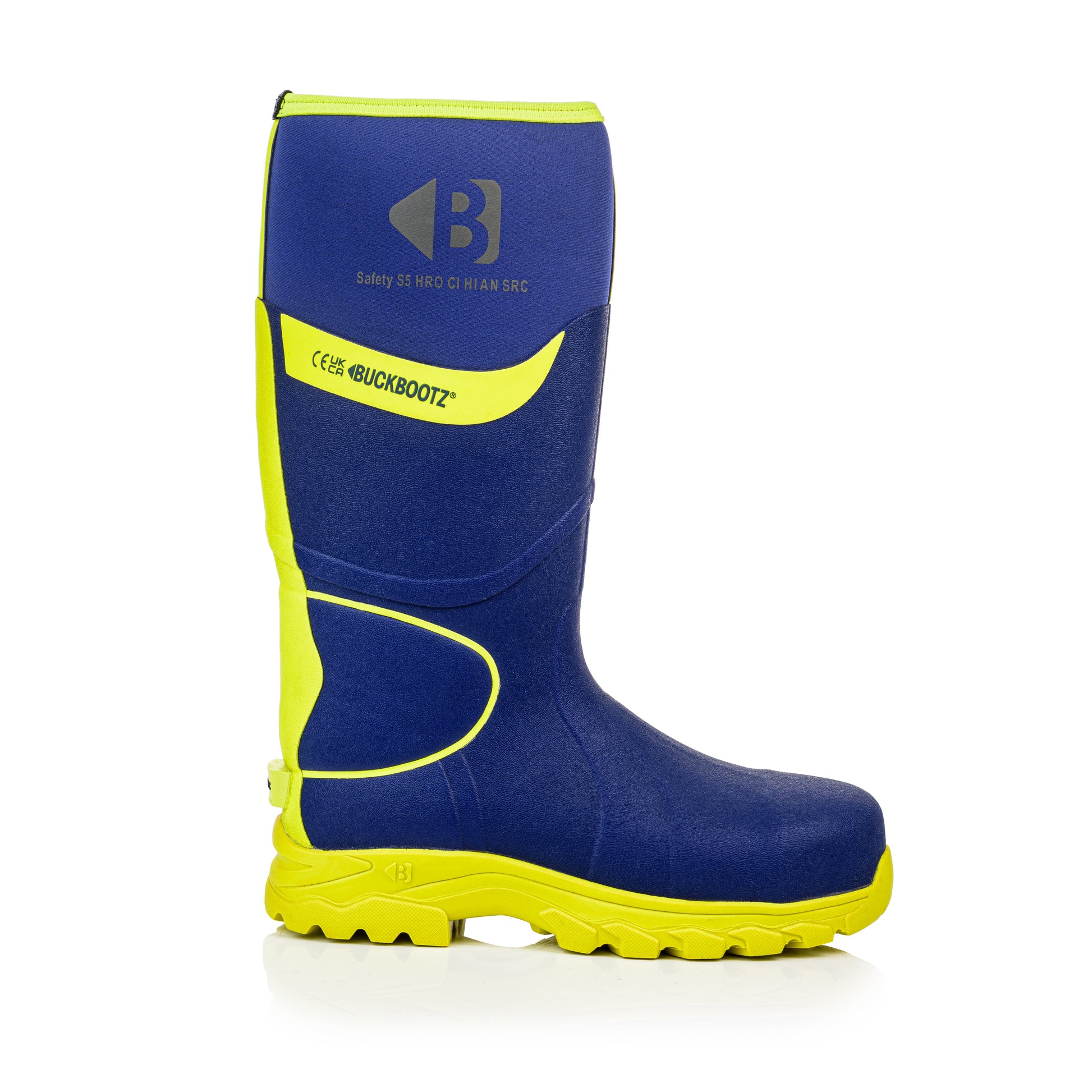 BBZ8000 Safety Wellington Boot - Blue Hi Vis Yellow