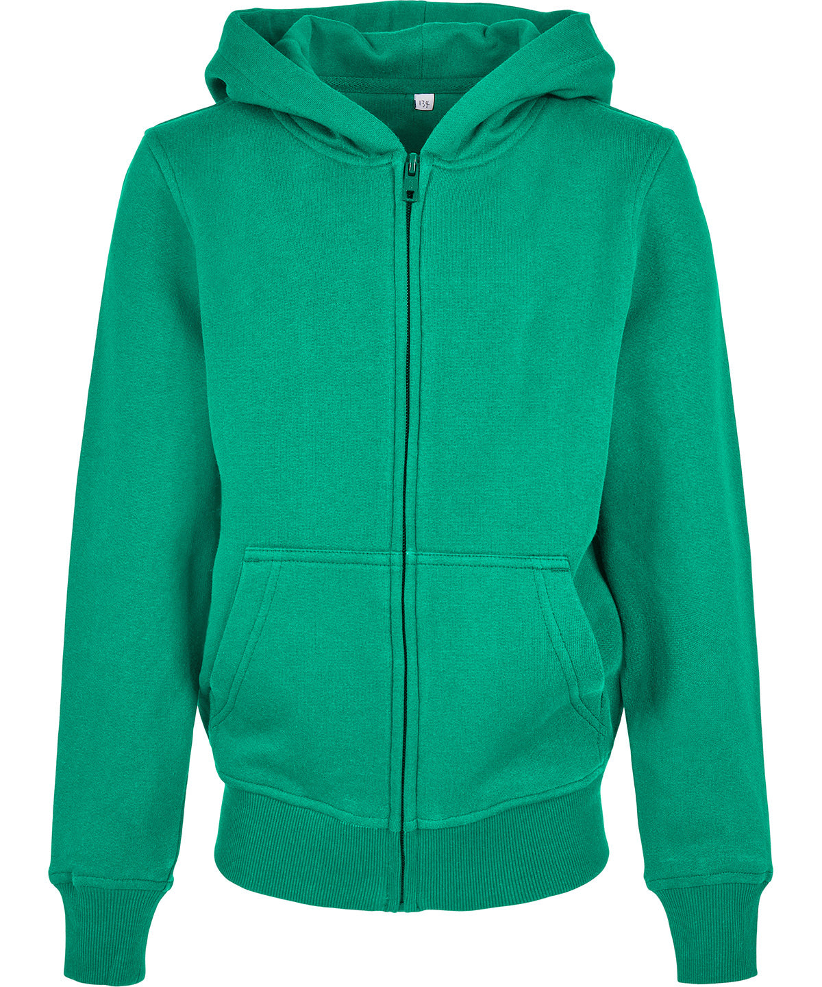 Build Your Brand Organic Kids Basic Zip Hoodie
