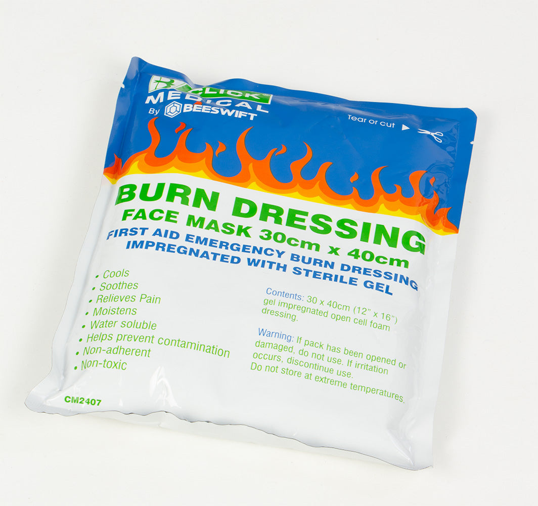 Beeswift Click Medical Emergency Face Mask Burn Gel Dressing