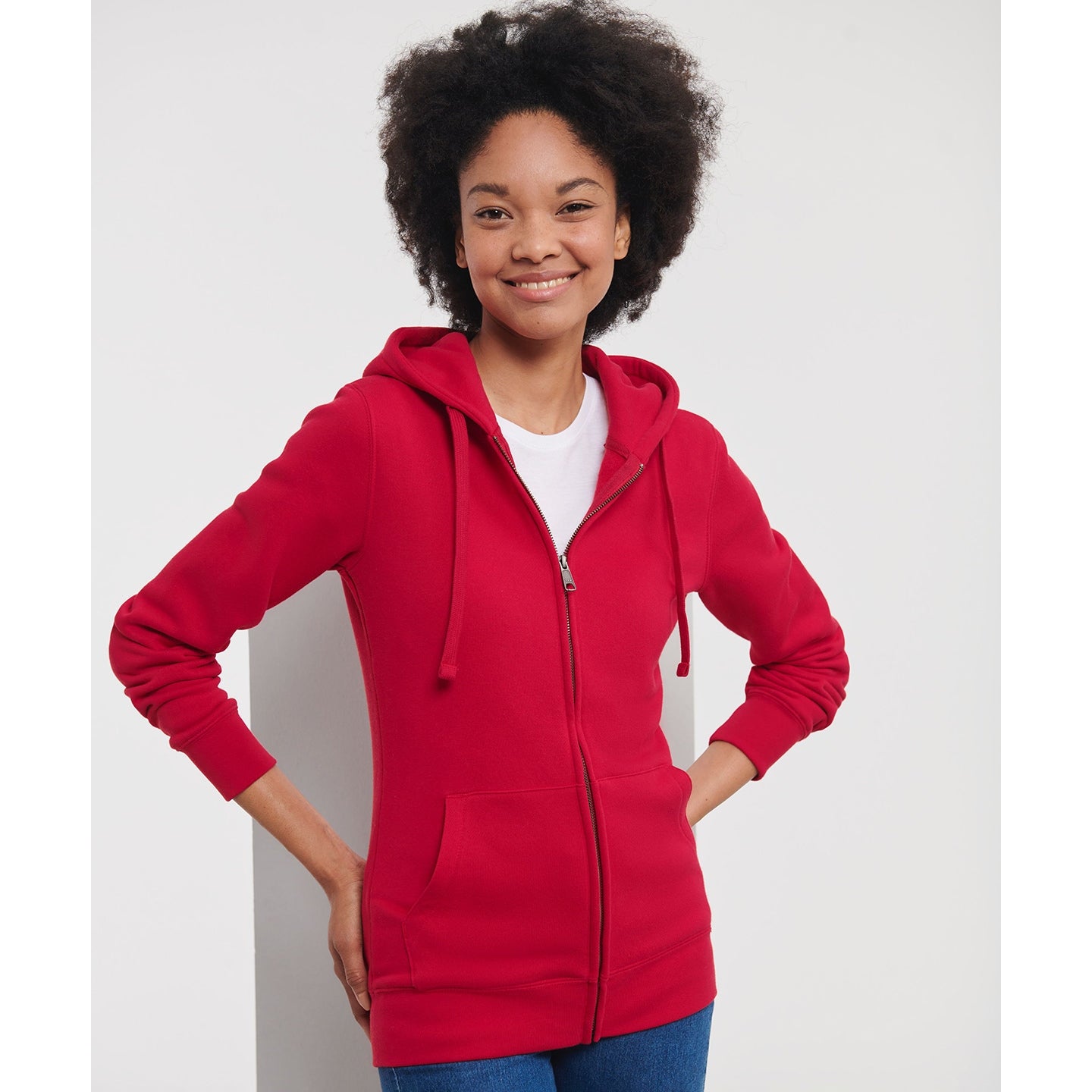 Russell Europe Women's Authentic Zipped Hooded Sweatshirt
