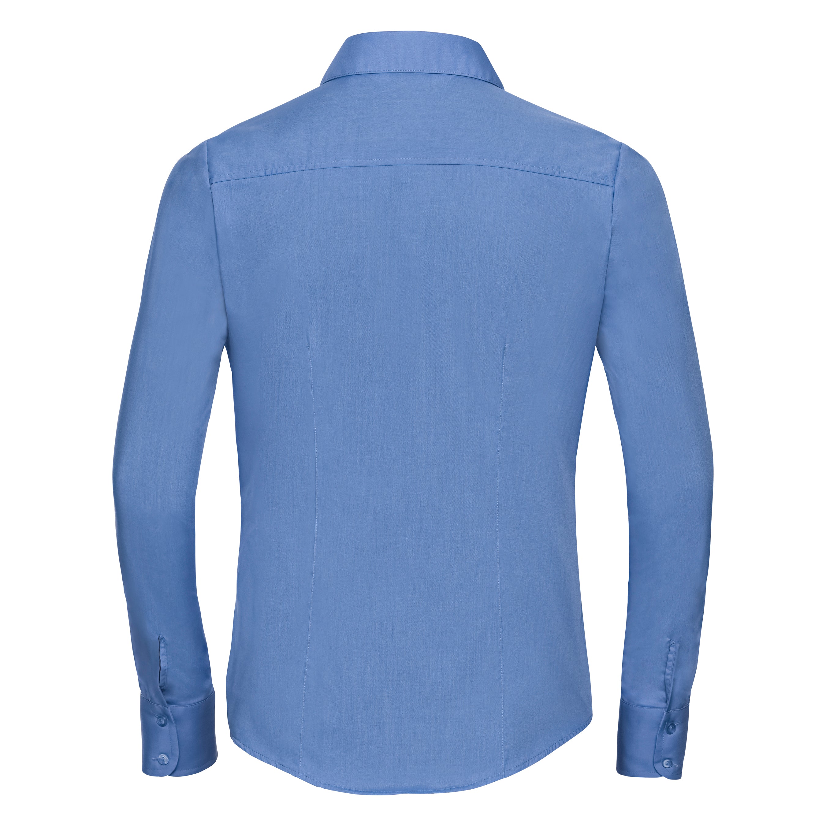 Russell Collection Women's Long Sleeve Polycotton Easycare Fitted Poplin Shirt