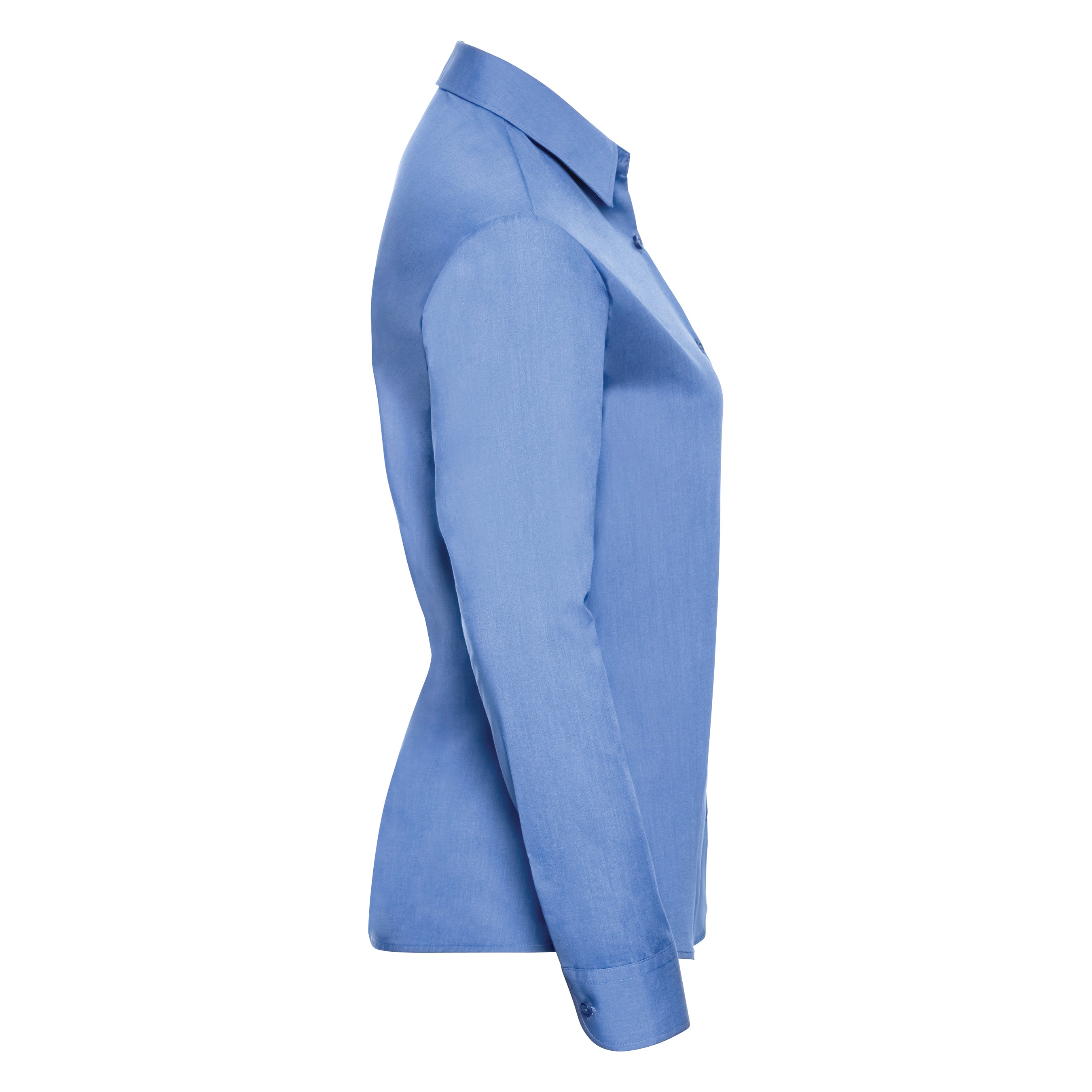 Russell Collection Women's Long Sleeve Polycotton Easycare Poplin Shirt