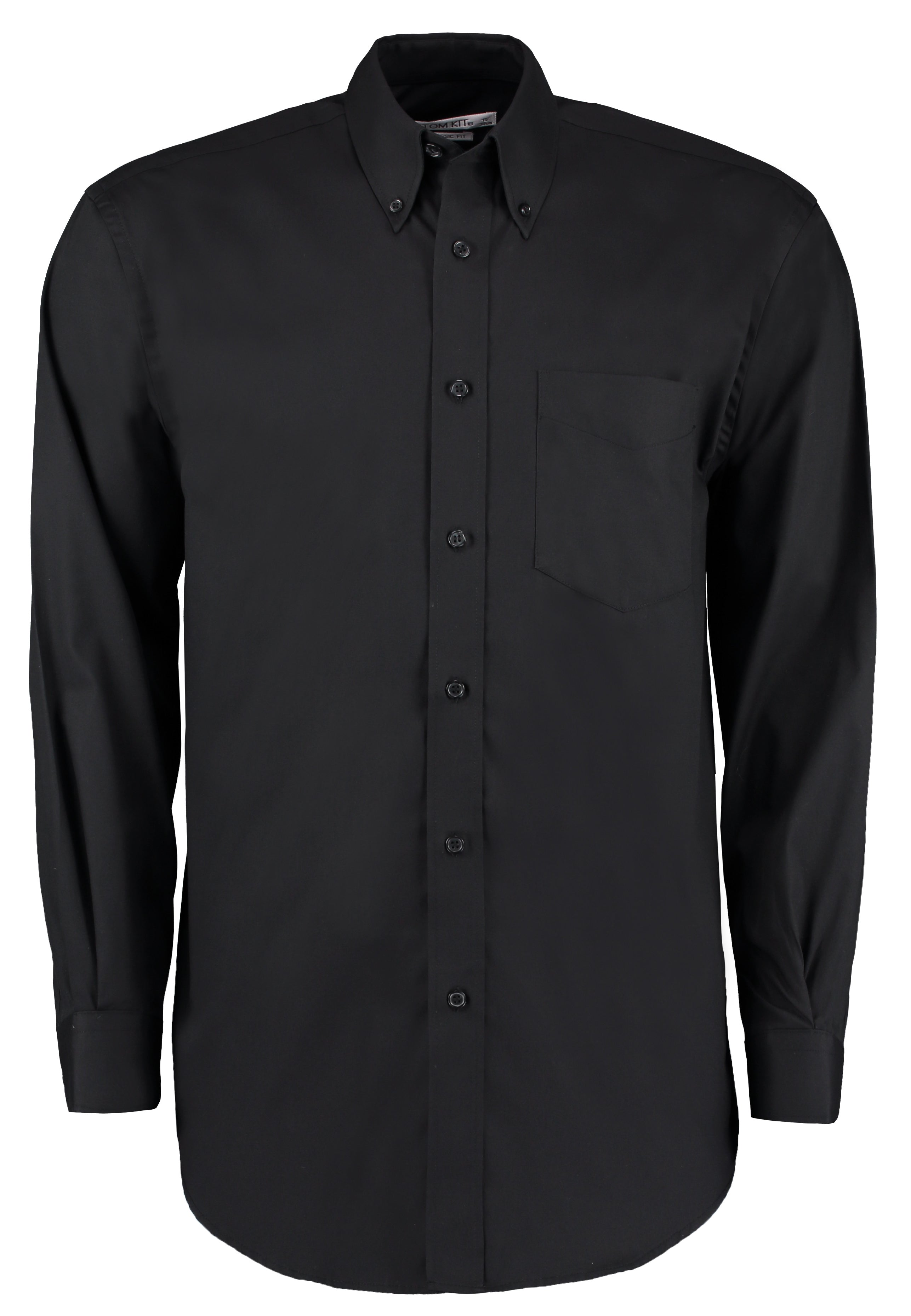 Kustom Kit Corporate Oxford Shirt Long-Sleeved (Classic Fit) - Black