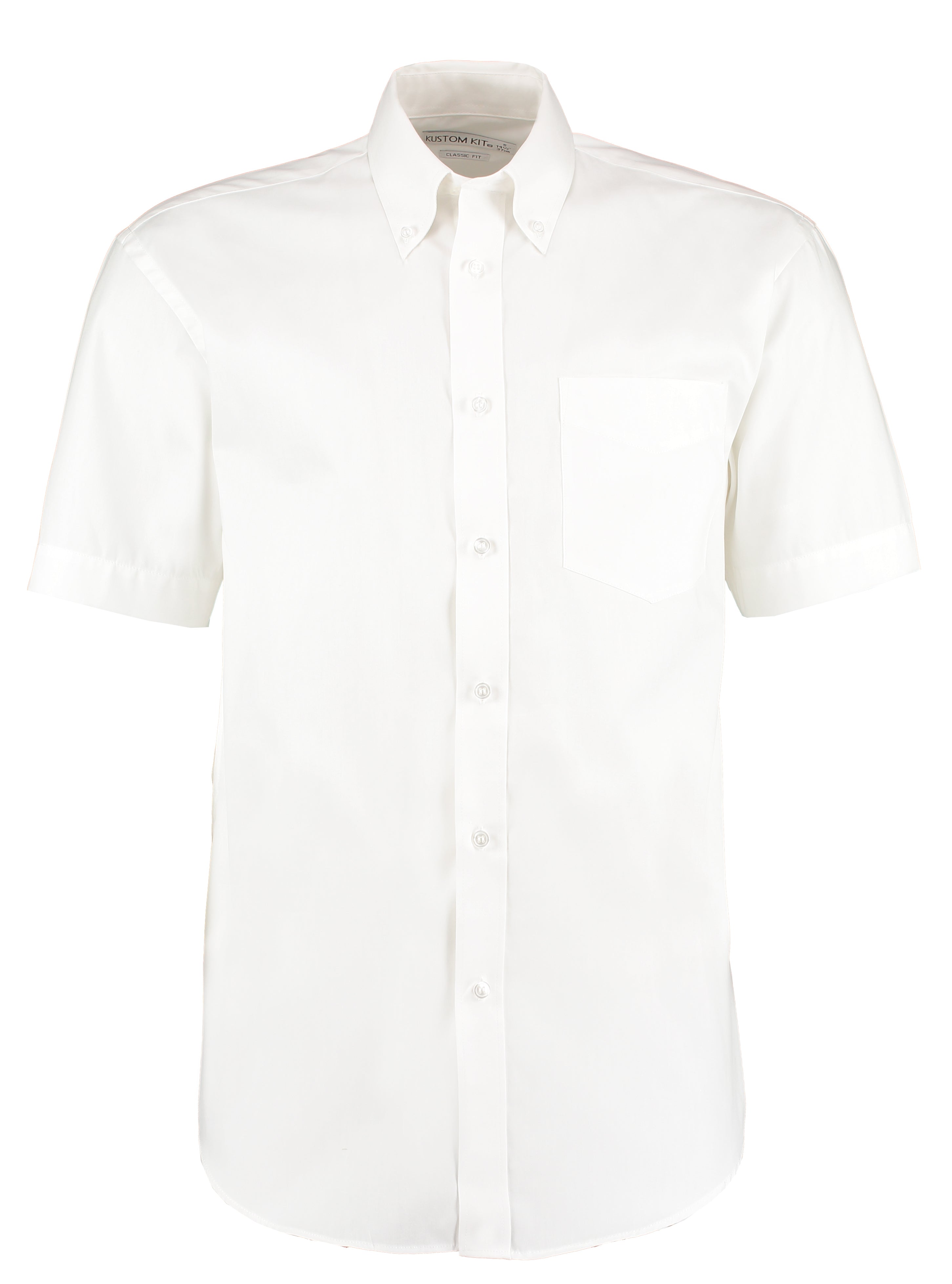 Kustom Kit Corporate Oxford Shirt Short-Sleeved (Classic Fit) - White