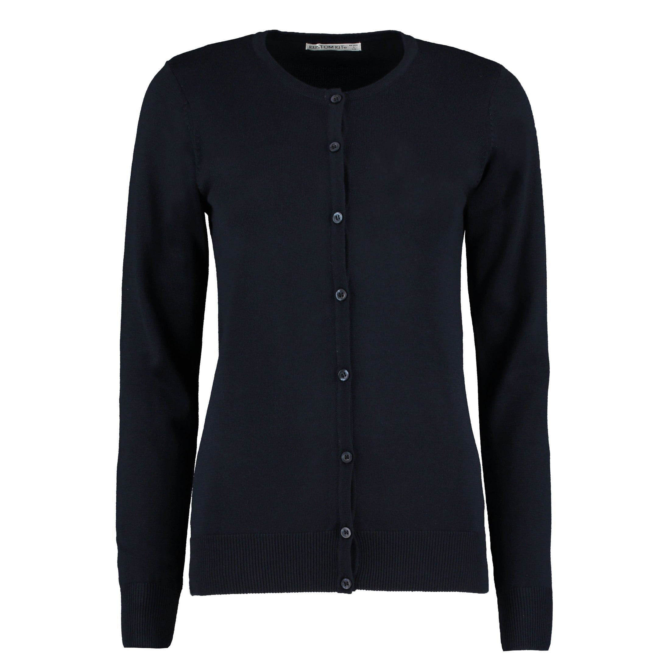 Kustom Kit Women's Arundel Crew Neck Cardigan Long Sleeve (Classic Fit)