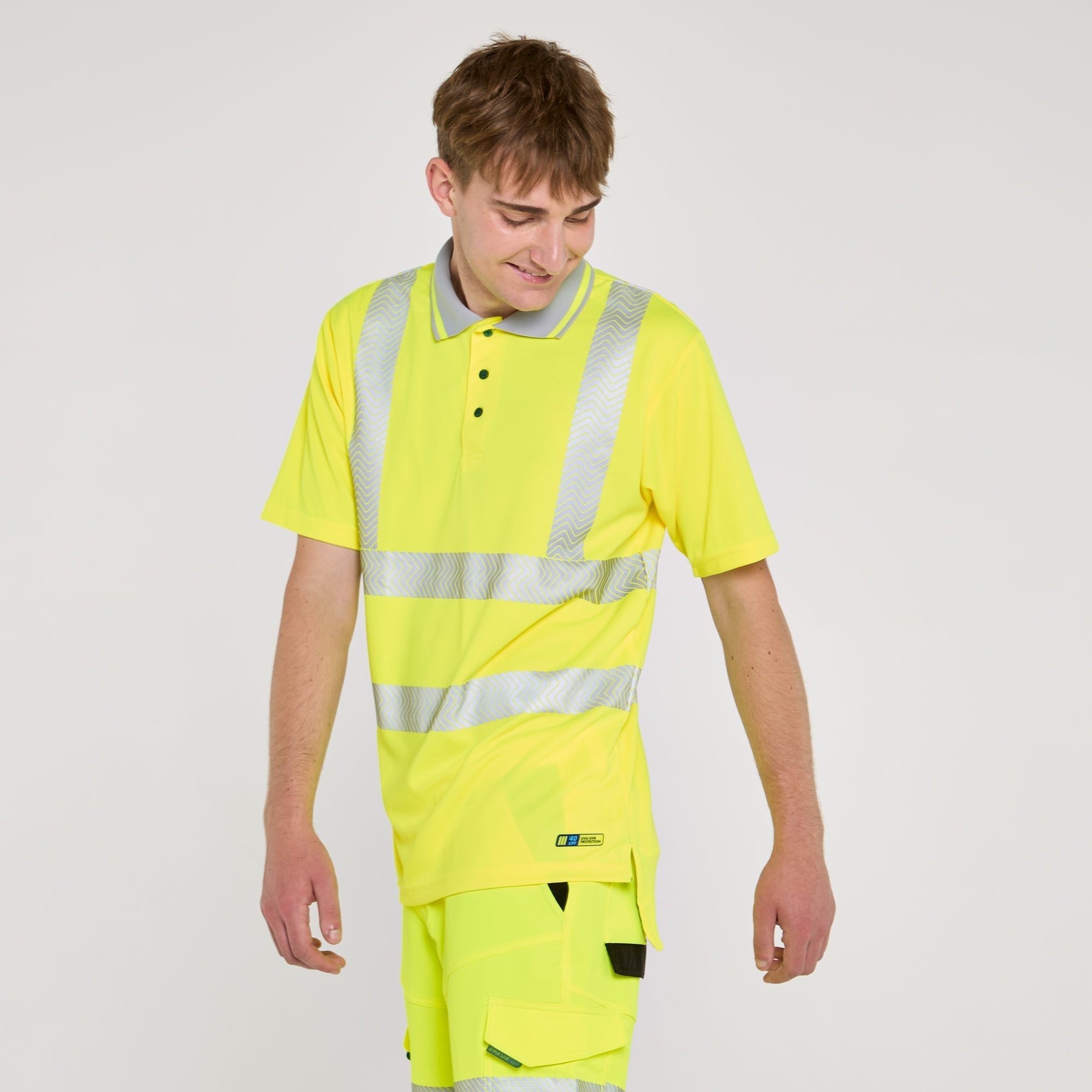 Pulsar Short Sleeve Polo Shirt Yellow - Bamboo Content