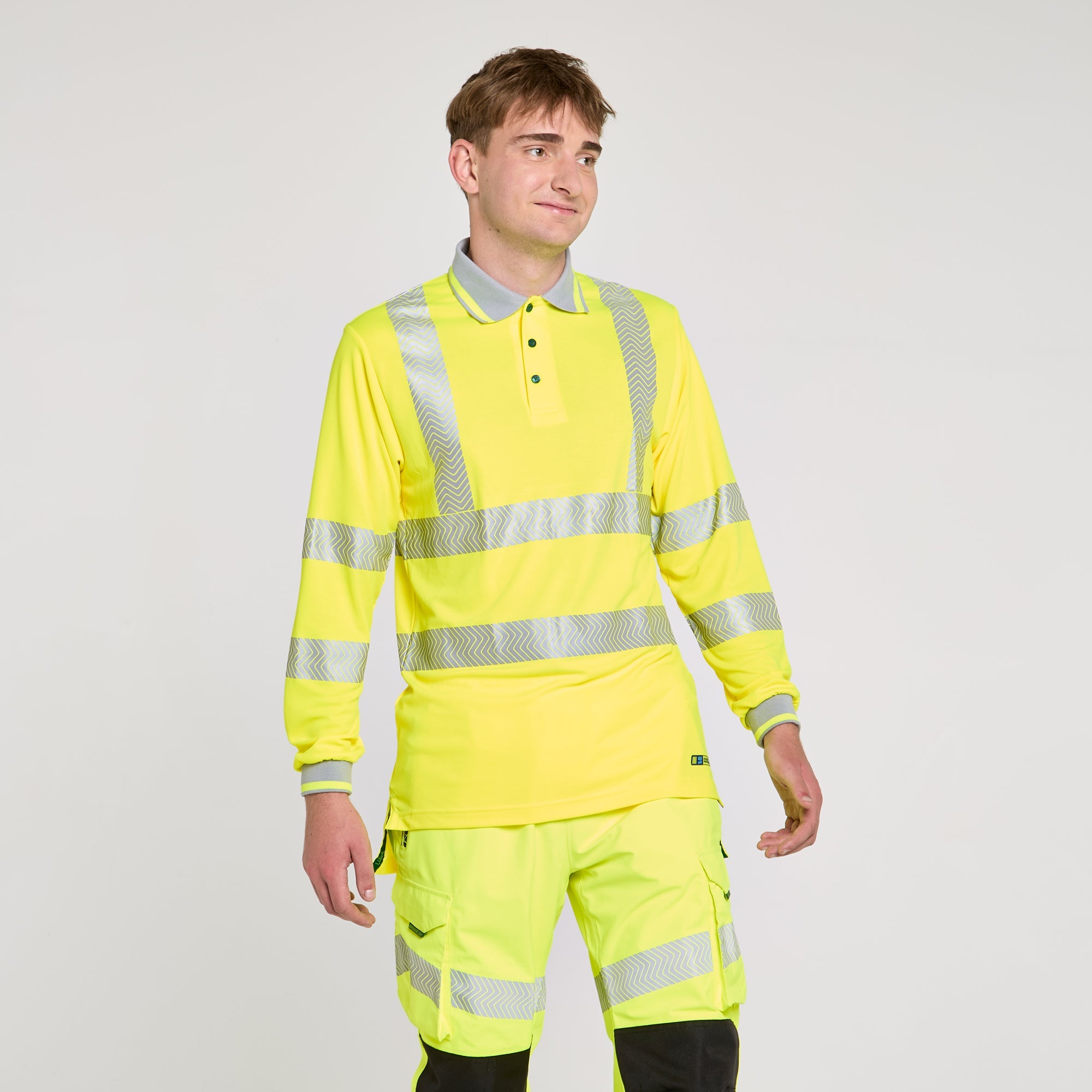 Pulsar Long Sleeve Polo Shirt Yellow - Bamboo Content