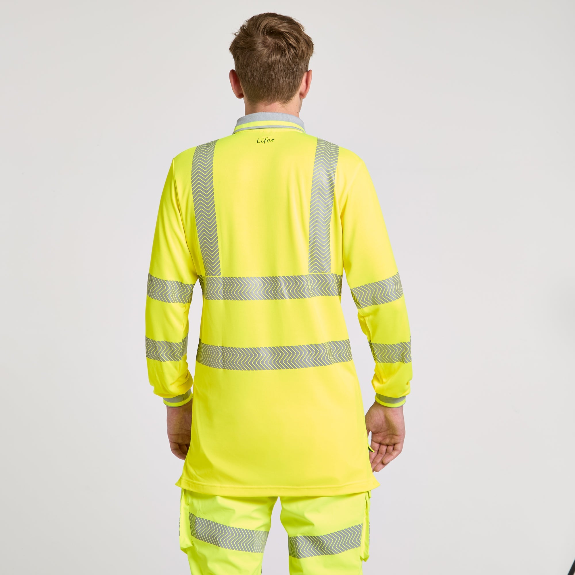 Pulsar Long Sleeve Polo Shirt Yellow - Bamboo Content