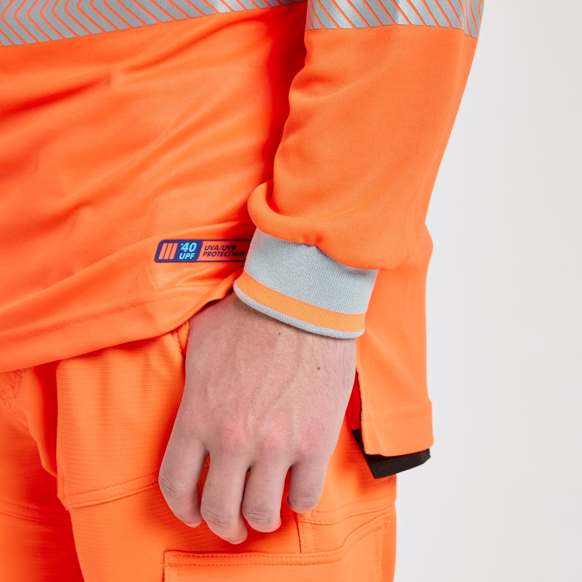 Pulsar Long Sleeve Polo Shirt Orange - Bamboo Content