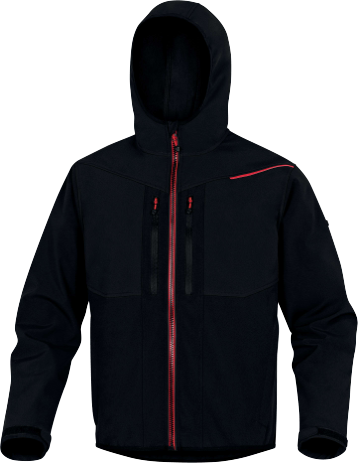 Delta Plus HORTEN2 LIGHT – Windproof Softshell with Fixed Hood & Reflective Tape
