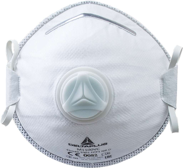 Delta Plus M1100V P1 Disposable Respiratory Mask with Valve – Box of 10