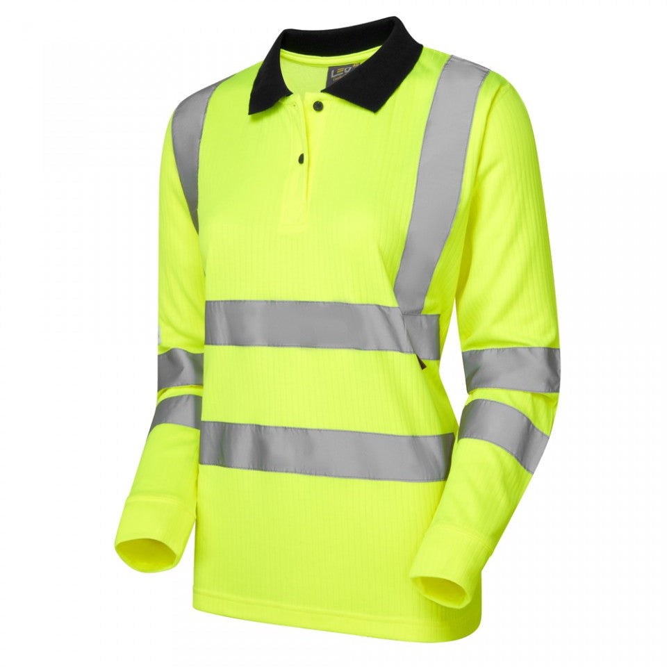 Leo Workwear BEAFORD Leo EcoViz Comfort Womens Sleeved Polo Shirt