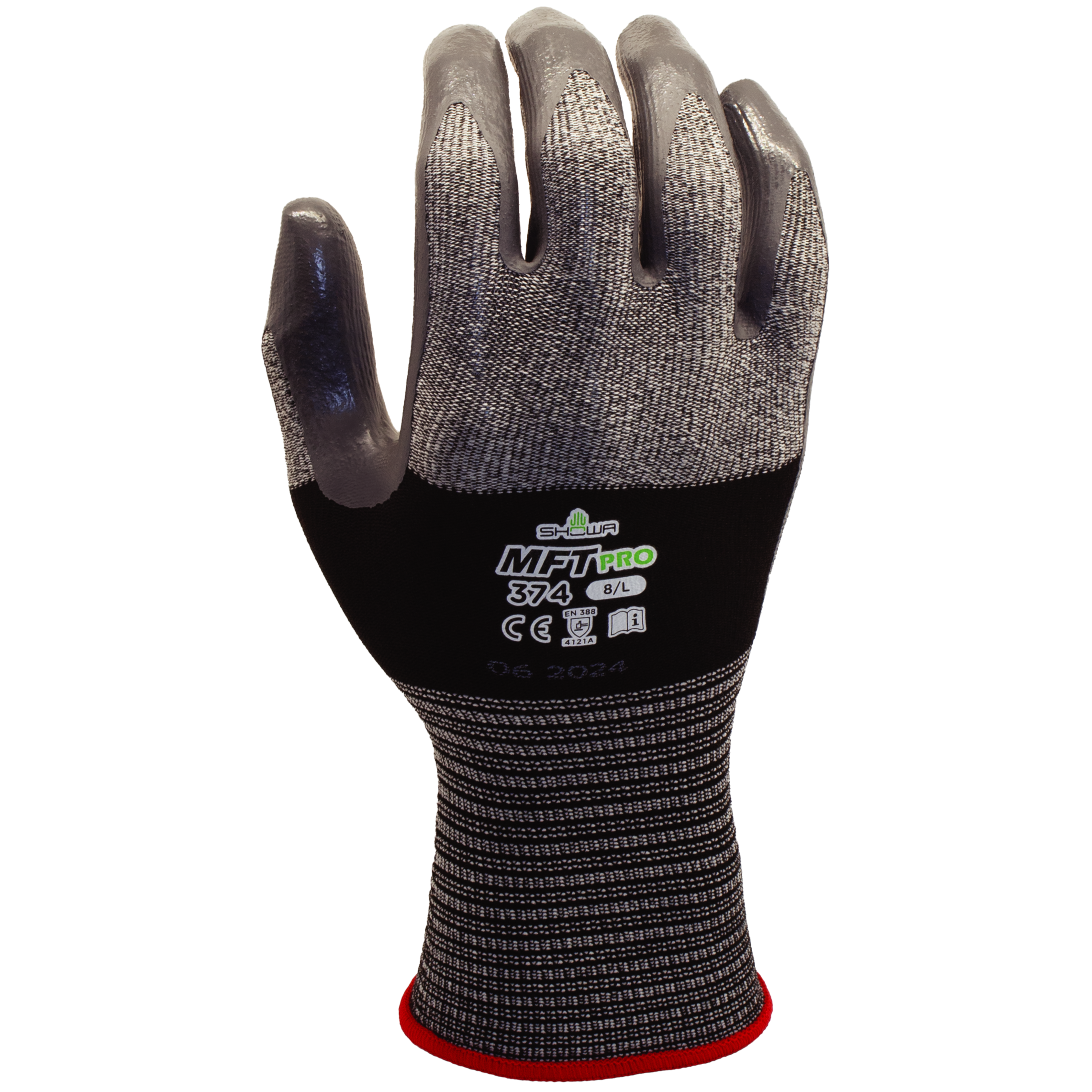 Showa MFT PRO 374 Nitrile Gloves – Waterproof Grip Work Gloves (Size L)