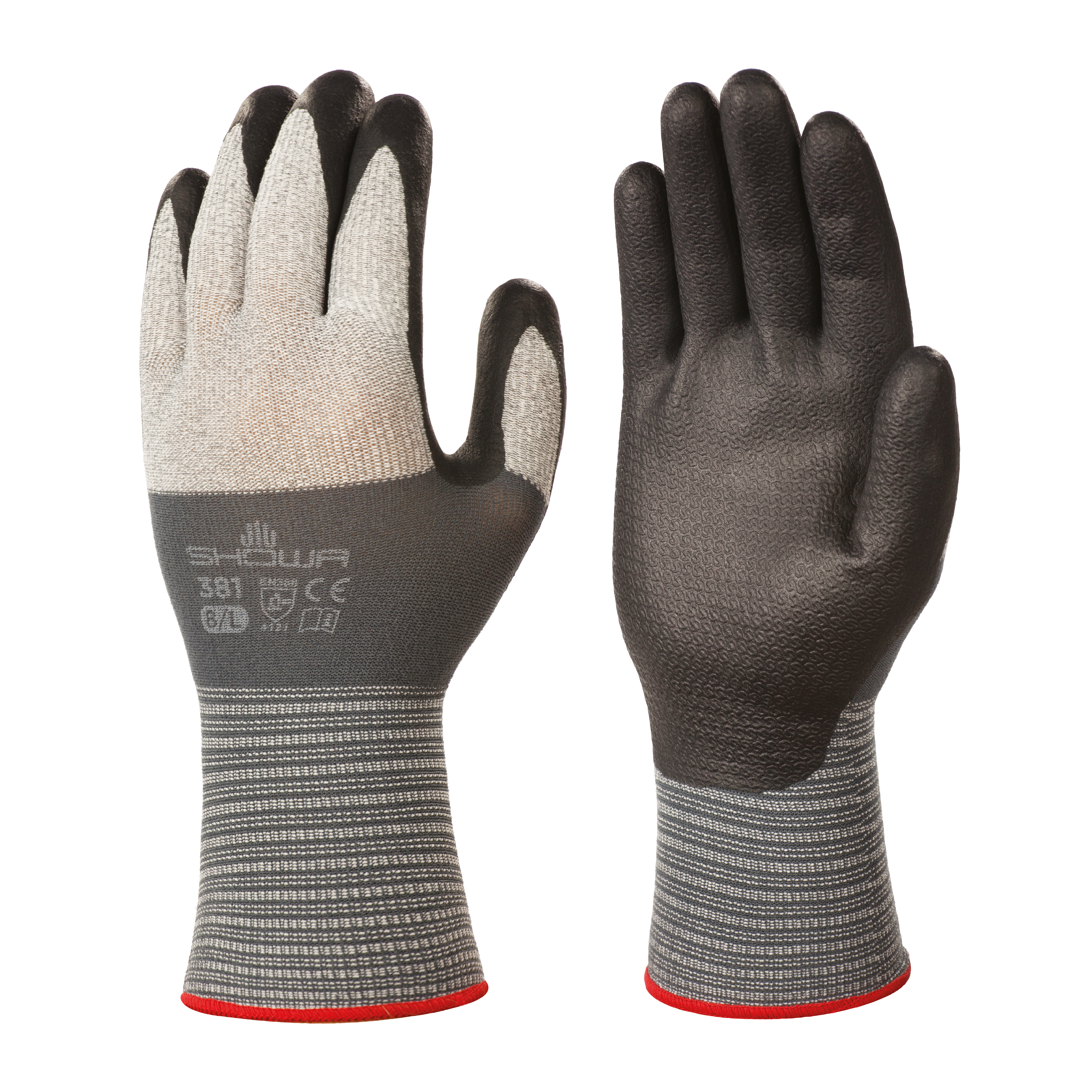 Showa MFT PRO 381 Nitrile Work Gloves – High Dexterity Grip Gloves (Size 8 / Large)