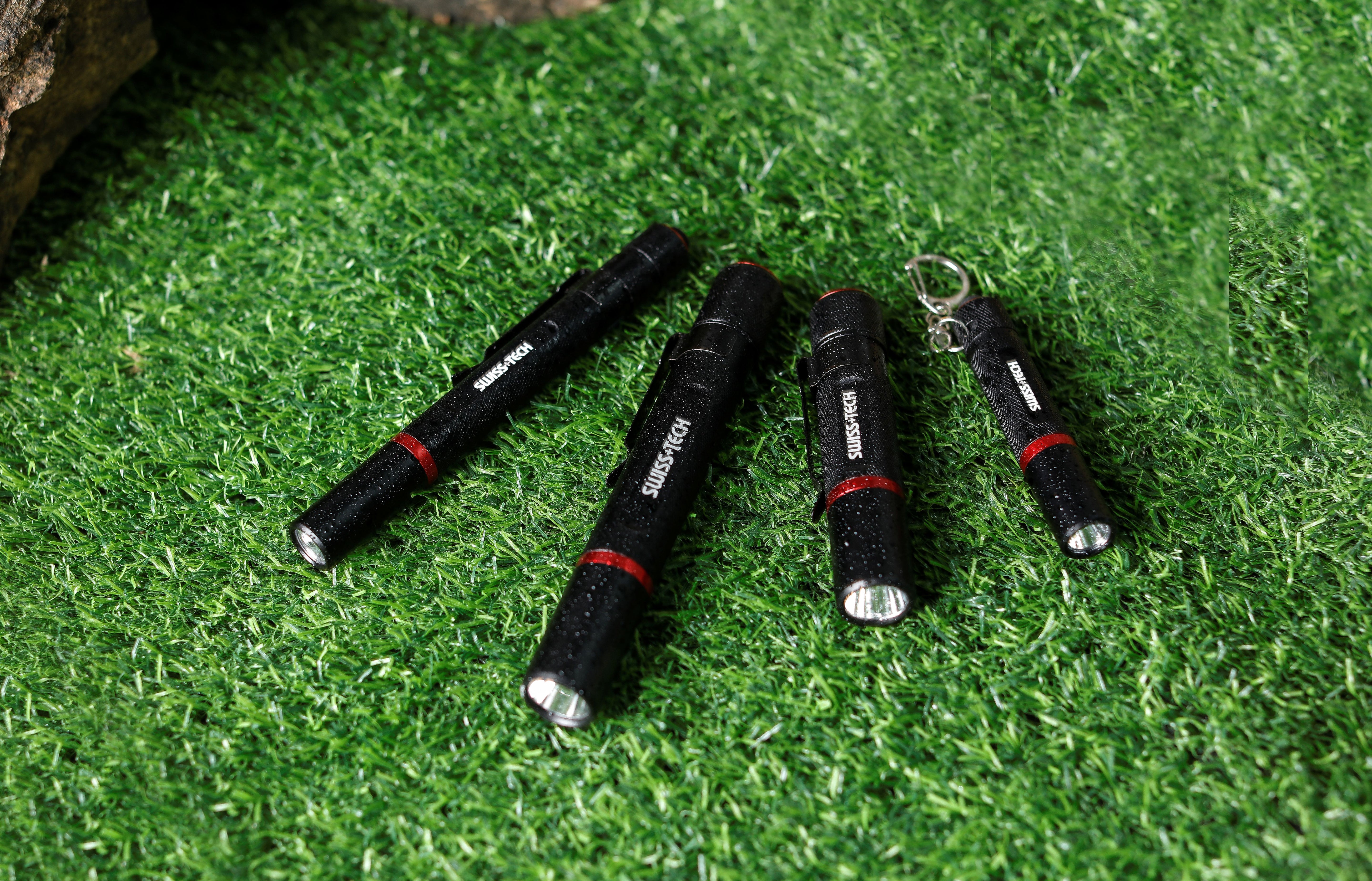 Scruffs Swiss-Tech Drop Proof Aluminium Flashlight - 4 x AAA Heavy Duty LED Torch