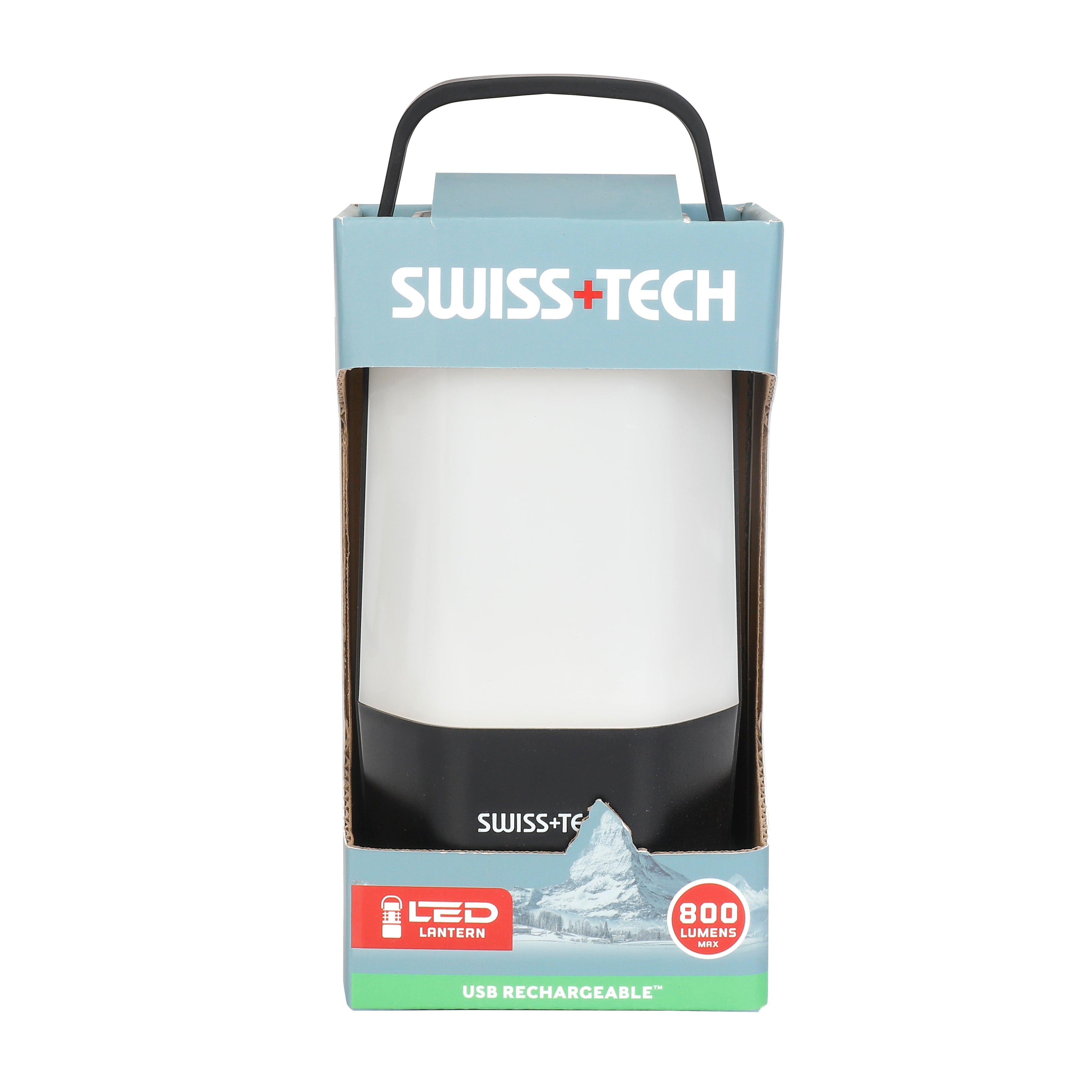 Scruffs Swiss-Tech Rechargeable LED Lantern - 800 Lumens - USB Power Bank - Camping & Emergency Light
