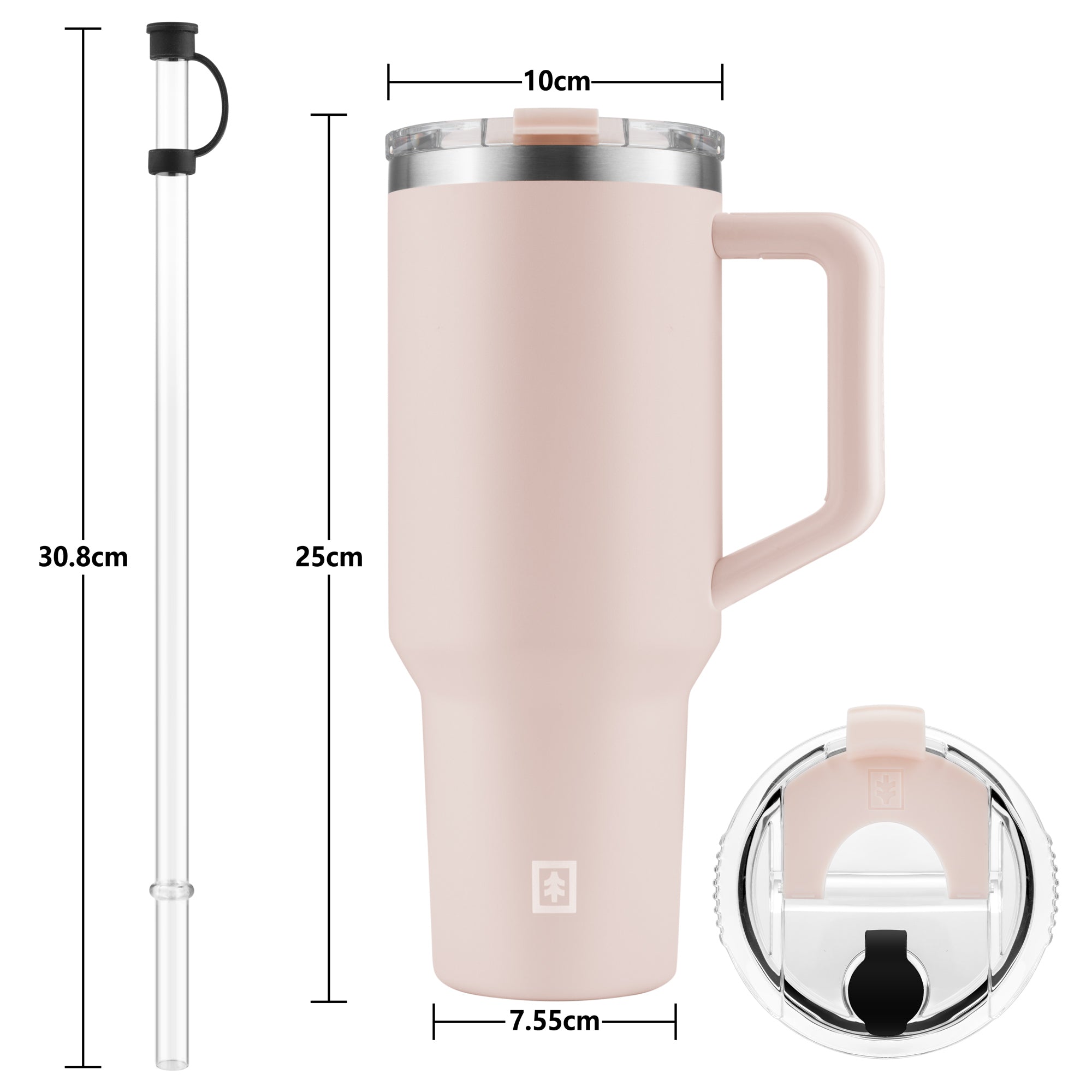 Scruffs Swiss-Tech Zelda 1180ml (40oz) Triple Insulated Stainless Steel Water Bottle with Straw
