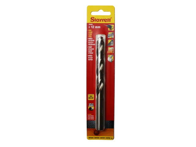 Starrett HSS Split Point Drill Bit 12.0 x 151mm