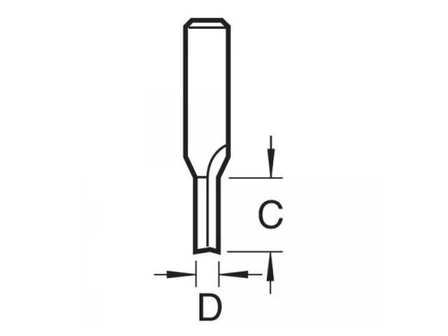 Trend 3/1 x 1/4 TCT Two Flute Cutter 5.0 x 16mm