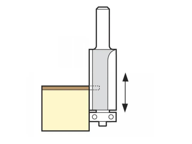 Trend C115 x 1/4 TCT 90° Bearing Guided Trimmer Cutter 9.5 x 12.7mm