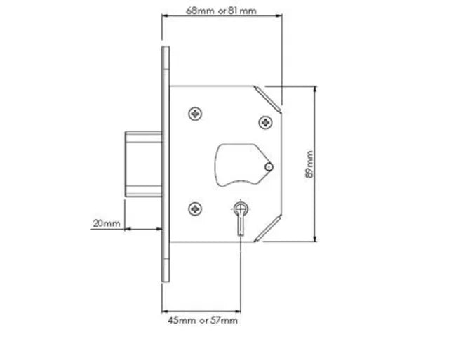 Yale Locks PM562 Hi-Security BS 5 Lever Mortice Deadlock 68mm 2.5in Polished Brass