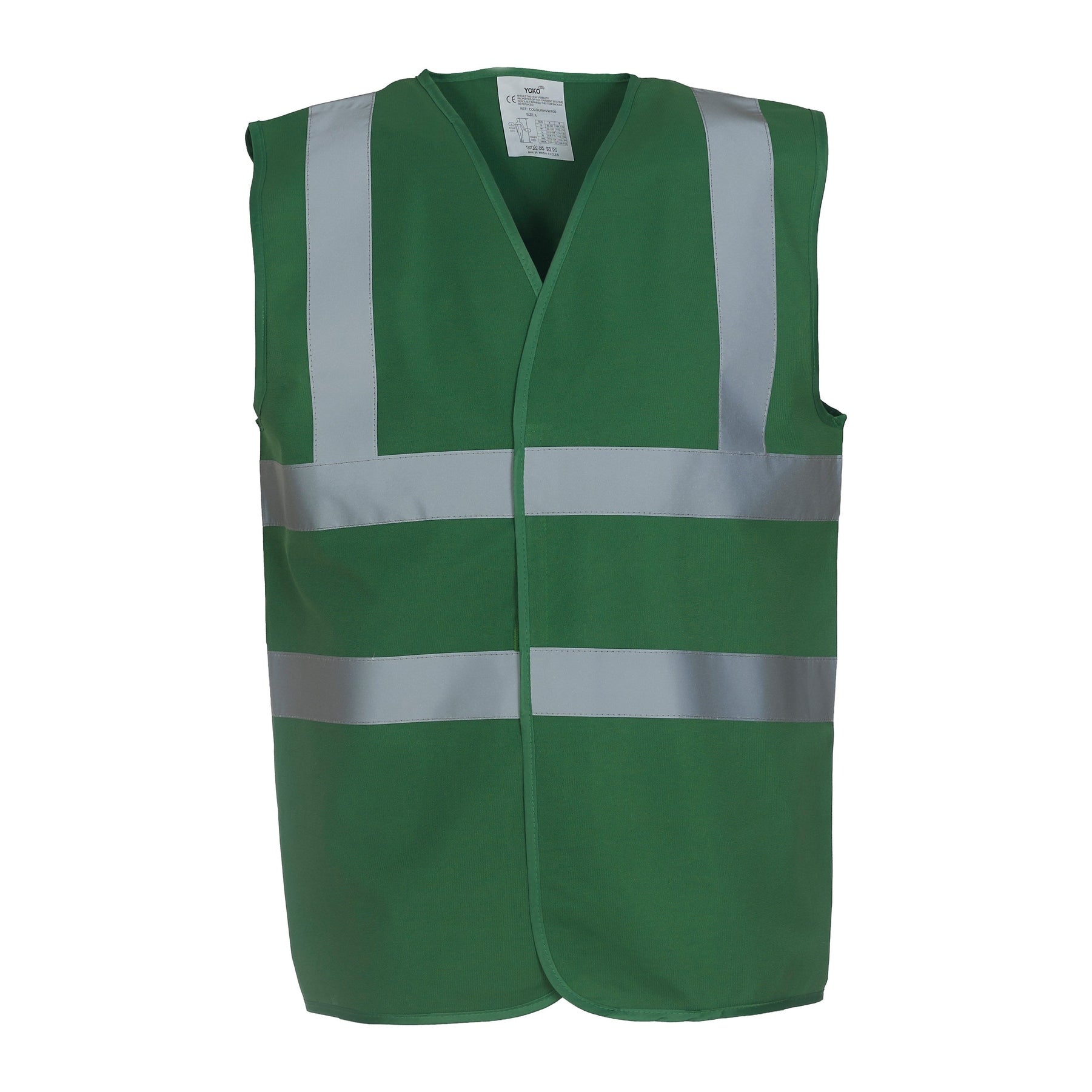 Yoko Hi-Vis 2-Band-And-Braces Waistcoat - Paramedic Green