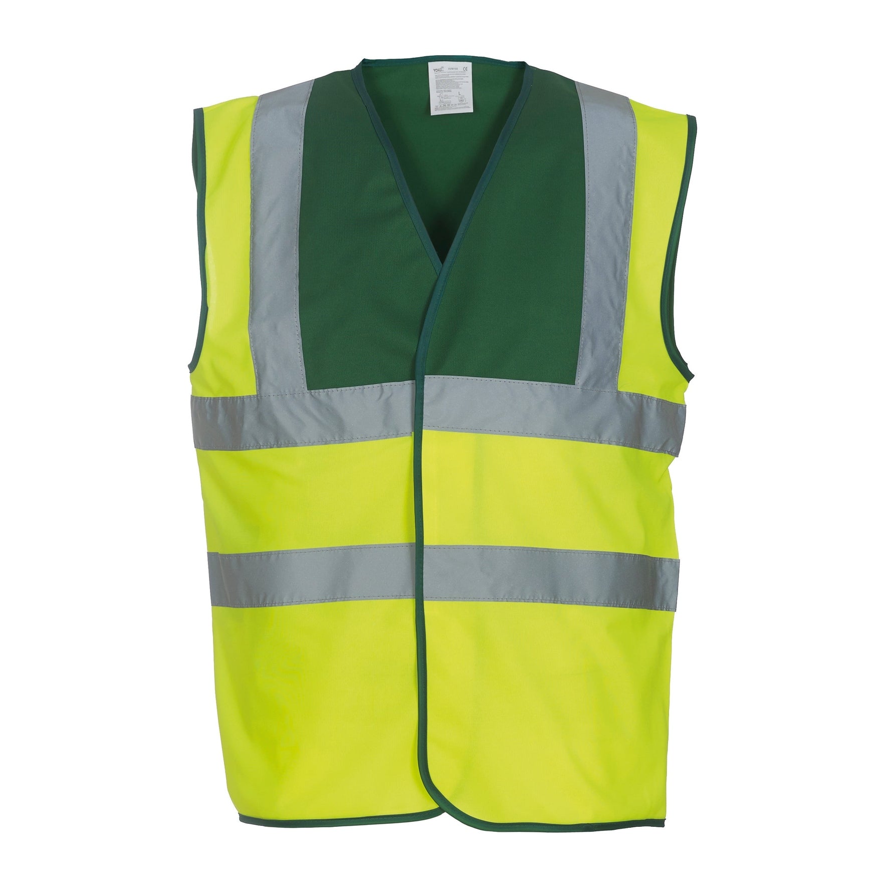 Yoko Hi-Vis 2-Band-And-Braces Waistcoat - Paramedic Green/Yellow