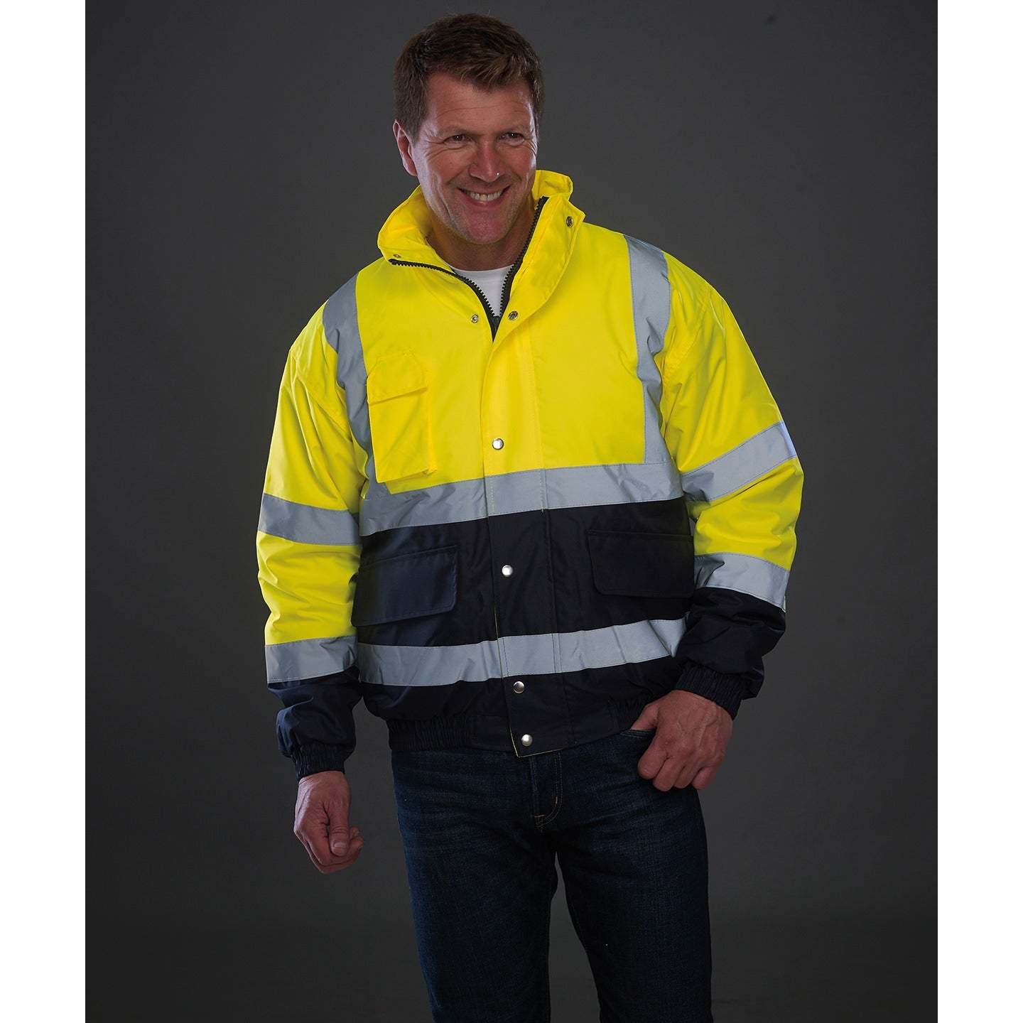 Yoko Hi-Vis Two-Tone Bomber Jacket