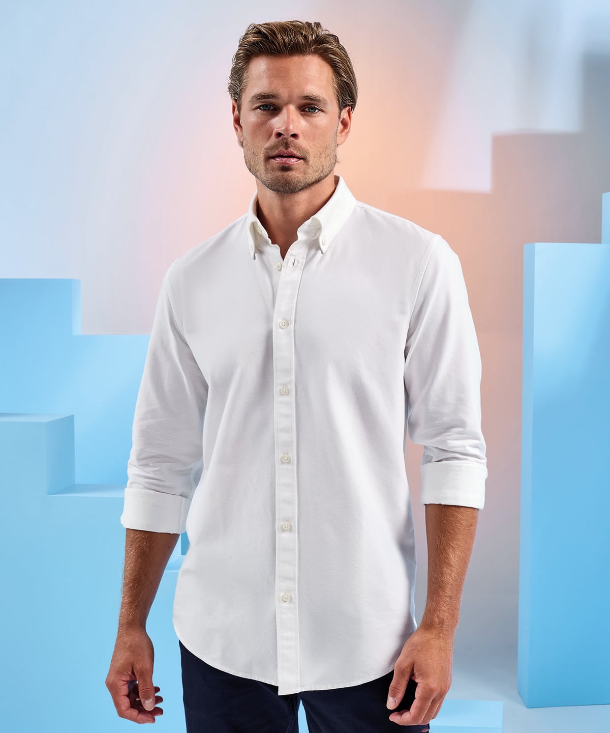 Asquith & Fox AQ039 Men’s Cotton Long Sleeve Oxford Shirt